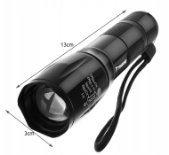 Ręczna akumulatorowa latarka LED 2w1 XPE UV Trizand 21634