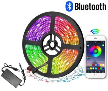 Bluetooth RGB LED traka u boji, IP65, 220V, 5m